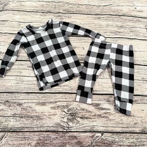 Milkmaid Goods Black and White Checkered Pajamas Size 0-3 Months